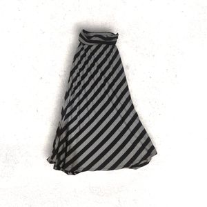 Black and Grey Maxi Skirt